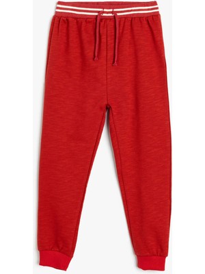 Koton Jogger Eşofman Altı Beli Bağlamalı Pamuklu Şardonlu