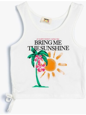 Koton Atlet Kolsuz Yuvarlak Yaka Tropik Baskılı Pamuklu