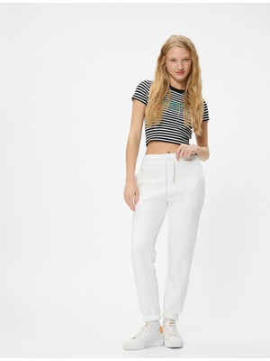 Koton Jogger Eşofman Altı Beli Bağlamalı Rahat Kalıp Cepli Pamuklu