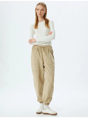 Koton Jogger Pantolon Kargo Cepli Beli Bağcıklı Slim Fit