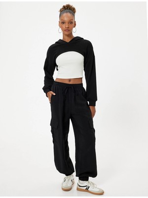 Koton Kargo Jogger Pantolon Beli Bağcıklı Cep Detaylı