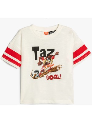 Koton Mickey Mouse Spor Tişört Lisanslı Kısa Kollu Bisiklet Yaka