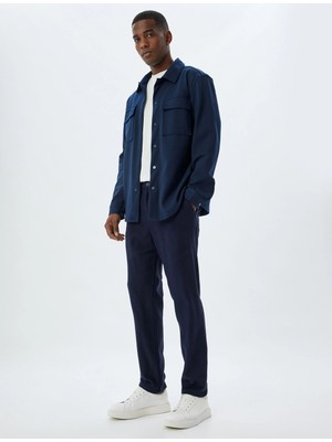 Koton Chino Pantolon Cep Detaylı Viskon Karışımlı