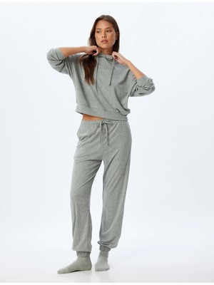 Koton Örme Pijama Altı Jogger Beli Bağlamalı