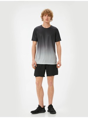 Koton Taytlı Şort Beli Lastikli Slogan Detaylı