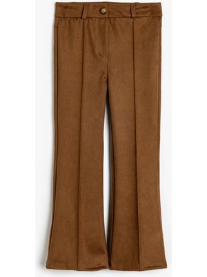 Koton Ispanyol Paça Pantolon Cep Detaylı Nervürlü