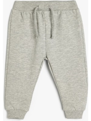 Koton Beli Bağlamalı Pamuk Karışımlı Basic Jogger Eşofman Altı