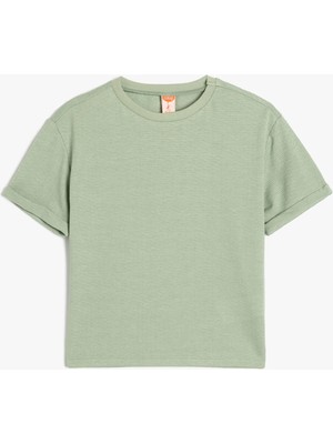 Koton Basic T-Shirt Kısa Kollu Bisiklet Yaka Pamuk Karışımlı