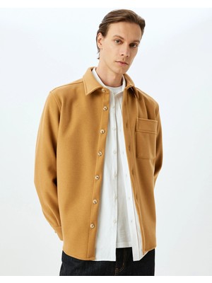 Koton Cep Detaylı Viskon Karışımlı Gömlek Ceket