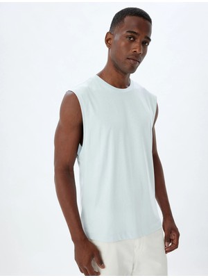 Koton Basic Kolsuz Tişört Bisiklet Yaka Pamuklu