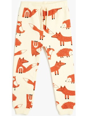 Koton Hayvan Baskılı Pamuklu Uzun Eşofman Altı