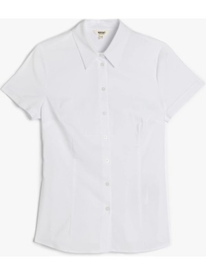 Koton Slim Fit Klasik Yaka Kısa Kollu Gömlek