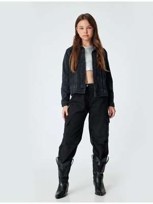 Koton Jogger Kot Pantolon Kargo Cepli Düğmeli Pamuklu