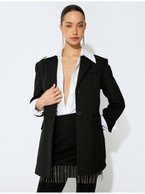 Koton Rahat Kalıp Standart Bel Taşlı Mini Etek