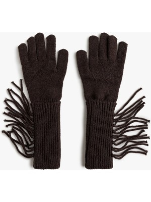 Koton Eldiven Örgü Uzun Püskül Detaylı