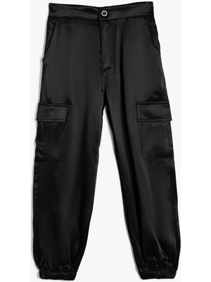 Koton Jogger Paraşüt Pantolon Kargo Cepli Viskon Kumaş