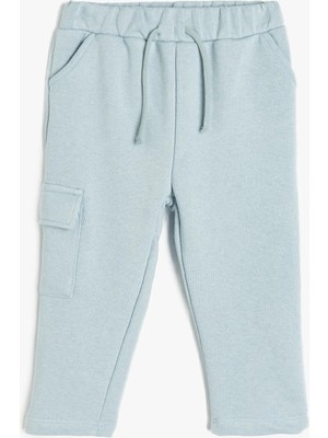 Koton Cep Detaylı Beli Bağcıklı Pamuk Karışımlı Eşofman Altı