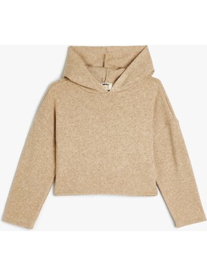 Koton Viskon Karışımlı Kapşonlu Uzun Kollu Sweatshirt