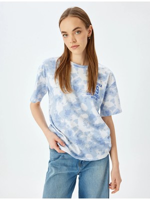 Koton Bisiklet Yaka Kısa Kollu Kolej Baskılı Tişört