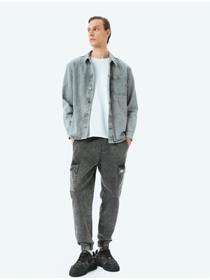 Koton Oversize Kargo Cep Detaylı Pamuklu Jogger Kot Pantolon