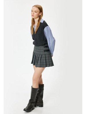 Koton Uzun Kollu Gömlek Triko Kumaş Detaylı Klasik Yaka