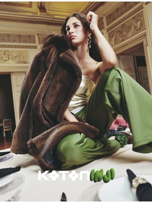 Koton x Inji - Geniş Paça Düşük Bel Lastikli Cepli Biyeli Eşofman Pantolon