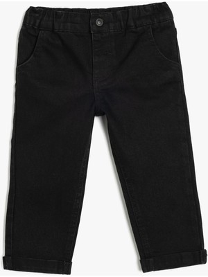 Koton Kot Pantolon Cepli Beli Lastikli Havuç Kesim