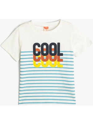Koton Erkek Çocuk Pamuklu Kısa Kollu T-Shirt Baskılı Günlük Stil 24 - 36 Ay