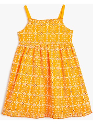 Koton Fistolu Elbise Askılı Kare Yaka