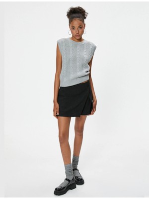 Koton Kolsuz Süveter Örgü Dokulu Bisiklet Yaka