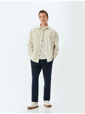 Koton Kumaş Pantolon Beli Bağcıklı Cep Detaylı