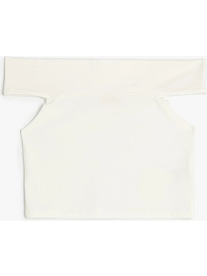 Koton Bluz Düşük Omuzlu Pamuklu