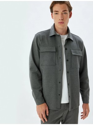 Koton 5WKT30001HK 931 Antrasıt Erkek Ceket