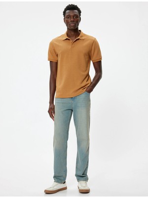 Koton Polo Yaka Tişört Kısa Kollu Pamuk Karışımlı