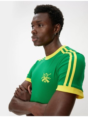 Koton Slim Fit Tişört Kolej Baskılı Kısa Kollu Bisiklet Yaka