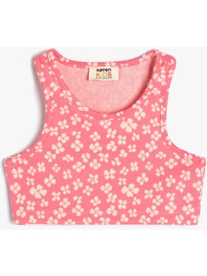 Koton Crop Atlet Kalın Askılı Çiçek Baskılı