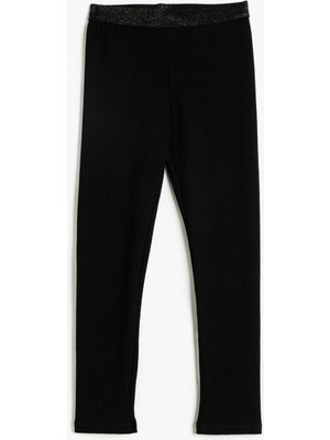 Koton Fitilli Tayt Simli Beli Lastikli