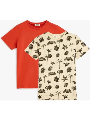 Koton Basic Tişört Seti Kısa Kollu Bisiklet Yaka Pamuklu