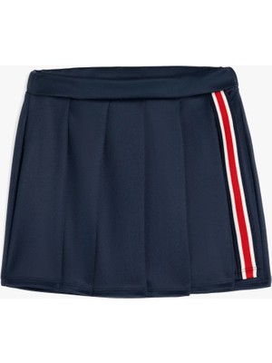 Koton Pileli Viskon Karışımlı Biye Detaylı Mini Etek