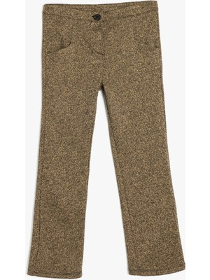 Koton Pantolon Slim Fit Beli Lastikli Cepli Viskon Karışımlı