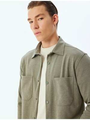 Koton 5WAM60012HK 854 Hakı Erkek Gomlek