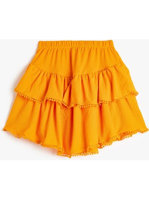 Koton Etek Fırfırlı Katlı Beli Lastikli