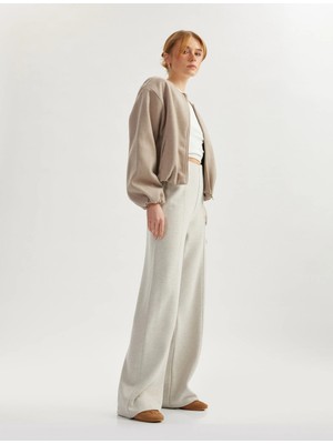 Koton Nervür Detaylı Düz Bol Paça Eşofman Pantolon