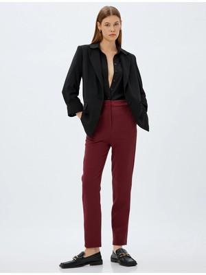 Koton Kumaş Pantolon Havuç Kesim Cepli Standart Bel