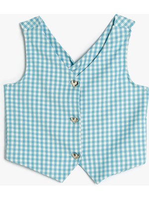 Koton Yelek V Yaka Kalp Düğme Detaylı