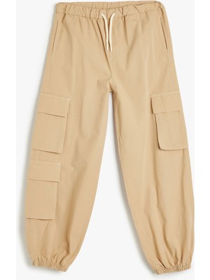 Koton Oversize Kot Pantolon Beli Lastikli Cepli Pamuklu - Jegging Jean