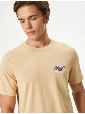 Koton Baskılı Tişört Kısa Kollu Bisiklet Yaka Pamuklu