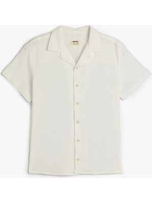 Koton Erkek Çocuk Kısa Kollu Gömlek Pamuklu Düğme Detaylı Regular Fit Günlük Stil
