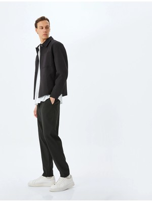 Koton Slim Fit Cep Detaylı Viskon Karışımlı Beli Bağcıklı Pantolon
