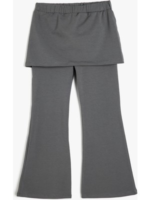 Koton Pamuklu Etek Detaylı Ispanyol Paça Pantolon